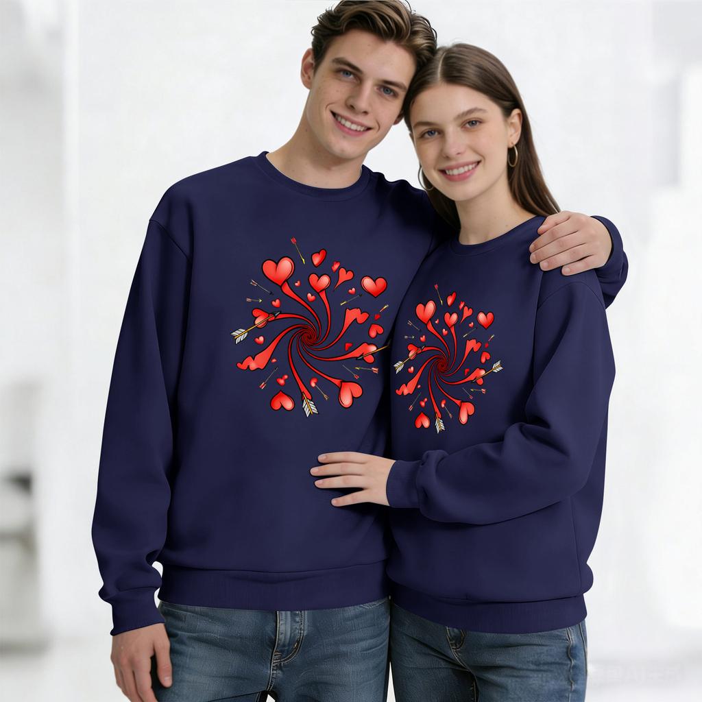 Men's Round Neck Long Sleeve Top, Unisex, Couple Casual Sports Top