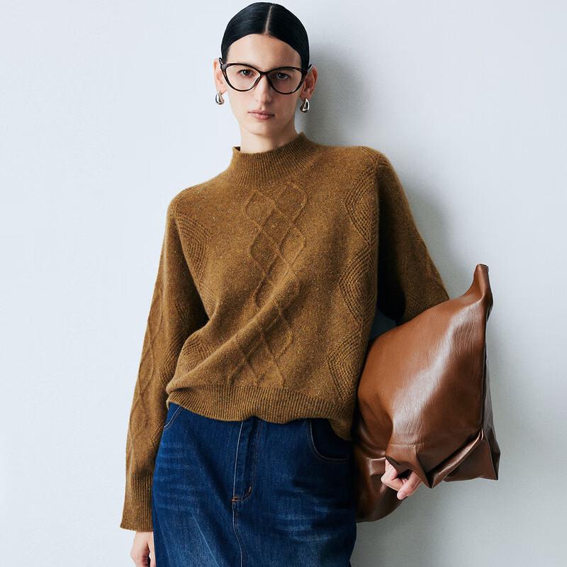 Paro Women s Thick Cashmere Cable Knit Sweater M