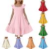 Girls' Bubble Short Sleeve Dress - Full Skirt Princess Gown