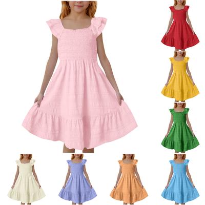 Girls' Bubble Short Sleeve Dress - Full Skirt Princess Gown