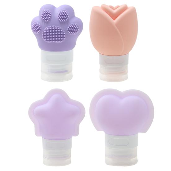 3 Stück Silikon Reiseflasche Auslaufsicher Duschgel Shampoo Lotion Conditioner Nachfüllbare Quetschflasche Wiederverwendbarer Leerer Toilettenartikelbehälter