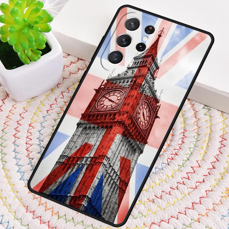 London Red Bus Big Ben soft Silicone Phone Case For Samsung Galaxy note 10 pro S26 S25 S24 S23 S22 S21 Plus S25Ultra Capa Cover