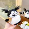 Funny Bird Plush Toy Cute Fat Parrot Sparrow with Glasses & Hair Mini Palm-sized Stuffed Animal for Stress Relief Desk Decor And Gift