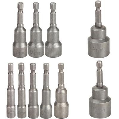 Buse à douille hexagonale 6mm-19mm, 1 pièce, tournevis à écrou magnétique, outil adaptateur de foret