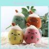 Adorable Plush Apple Fruit Milk Tea Cup Keychain Soft Short Plush Toy Gift