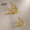 3D Resin Wall Sculpture Gold Swallow Decor, Flying Bird Sculpture, Vintage Retro Style Art for Living Room Bedroom Home Decor Modern