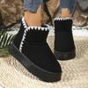 Foreign trade large size Northeast velvet thick-soled short snow boots women's cross-border matte leather warm thickened cotton boots