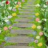 10pcs Colorful Flower Ground Stake Metal Garden Floor Plugs Crafts Decorative Garden Stakes  Garden