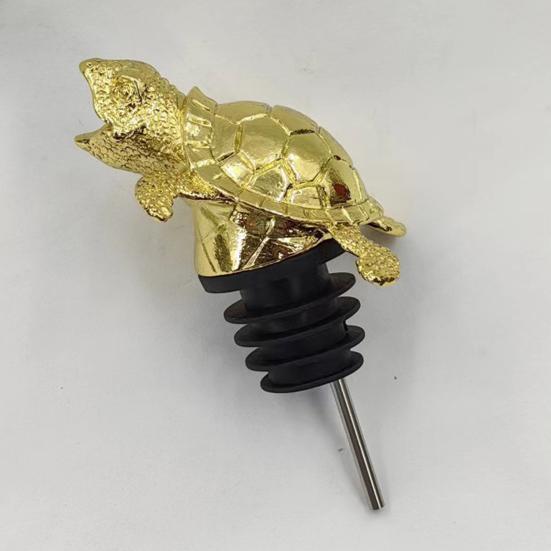 Turtle Wine Pourer Metal Decanter Spout with Drip-Free Design Elegant Bar Accessory