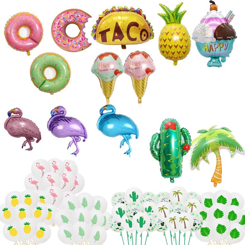 Hawaiian Pineapple Flamingo Aluminum Foil Balloon For Wedding Party Decorations