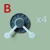 4PCS/PACK Nordic Self-adhesive Door Hook Coat Hat Rack Bathroom Kitchen Door Wall Mounted Hanger Creative Clock Hook