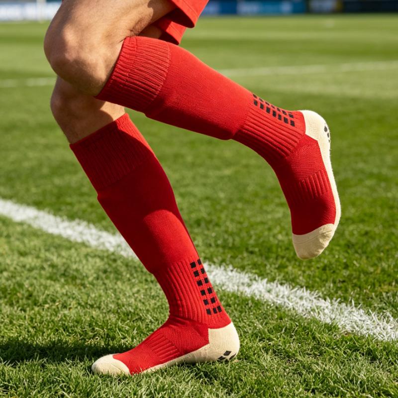 High Quality Factory Knitted Winter Nylon Customized Colors Breathable Men's Comfortable Football Knee/Crew Socks