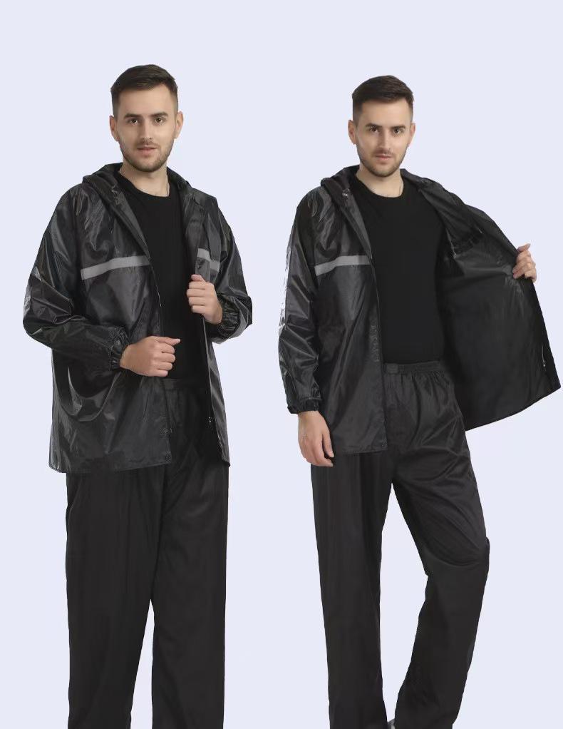 Высокоскоростной флуоресцентно-зеленый двухслойный светоотражающий комплект: дождевик и брюки для тяжелых условий эксплуатации XL