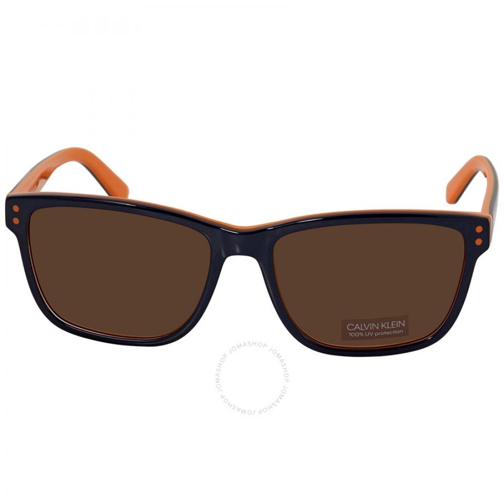 

Calvin Klein Коричневые квадратные мужские солнцезащитные очки CK18508S 414 57