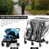 Stroller Rain Cover Waterproof Breathable Windproof Baby Stroller Poncho Dust Protector For Winter Summer Outdoor Travel Daily