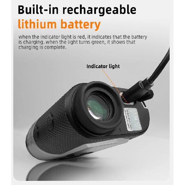1200m USB Type-C Rechargeable Golf Laser Rangefinder with Slope Adjusted Flag-Lock Vibration Distance Meter