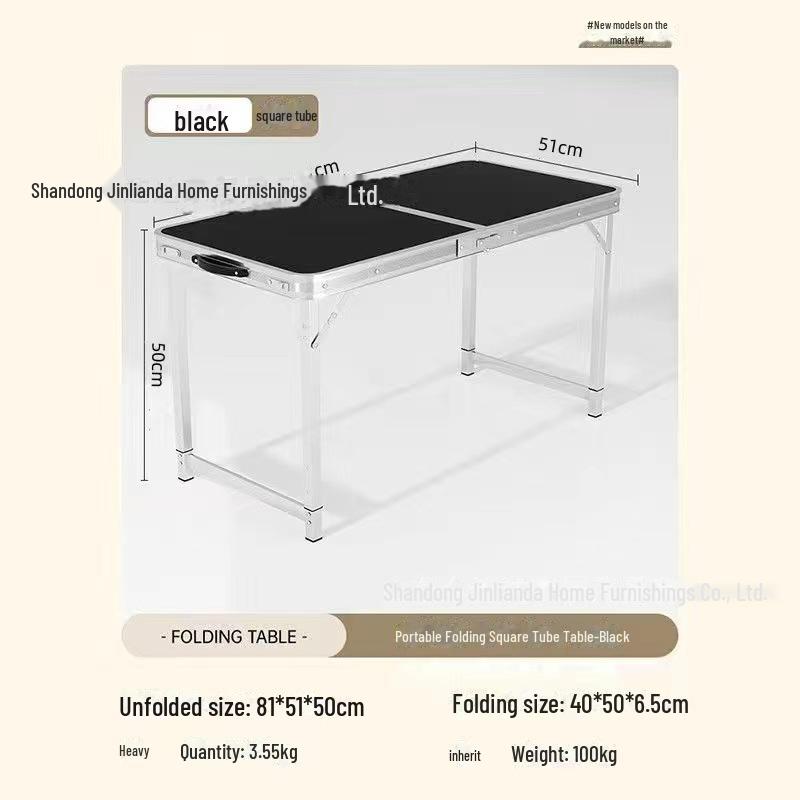 Přenosný multifunkční hliníkový skládací stůl pro stolování a venkovní použití