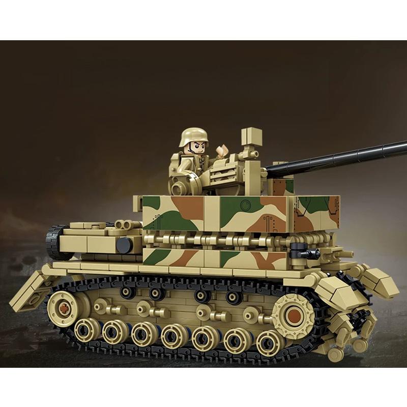 WW2 Classic Anti Tank Building Blocks Army Weapon Toys Military Armored Cars MOC Bricks Tank Model Adult Children New Year Christmas Gifts