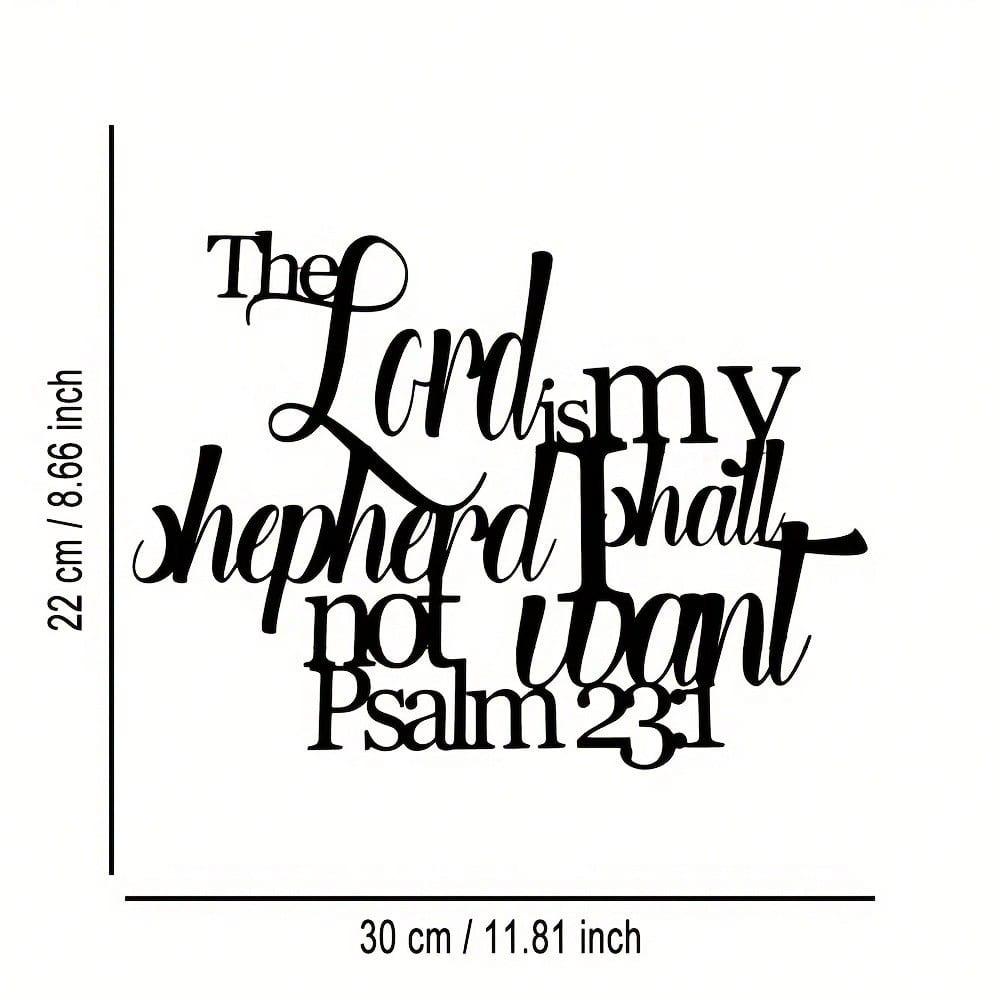 1 PC "The Lord Is My Shepherd,I Shall Not Want" Sign Metal Wall Art - Modern Home Decor for Bedroom, Living Room, or Bathroom.