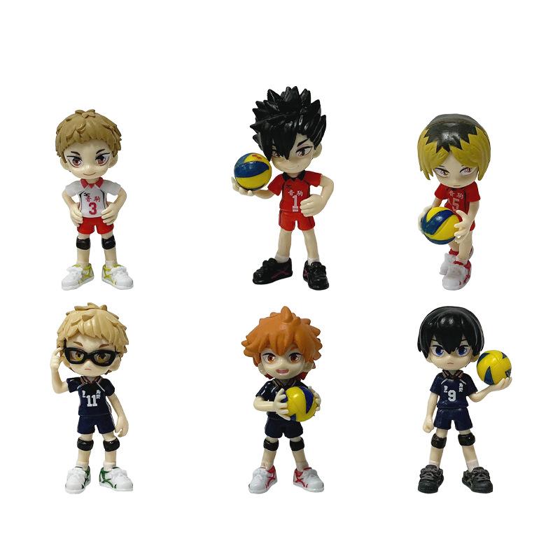 6 шт./комплект Haikyuu!! Аниме Модель Хюга Сёё Кагэяма Тобио ПВХ Коллекционная Модель Игрушки Украшение Кукла Фанаты Подарки на День Рождения