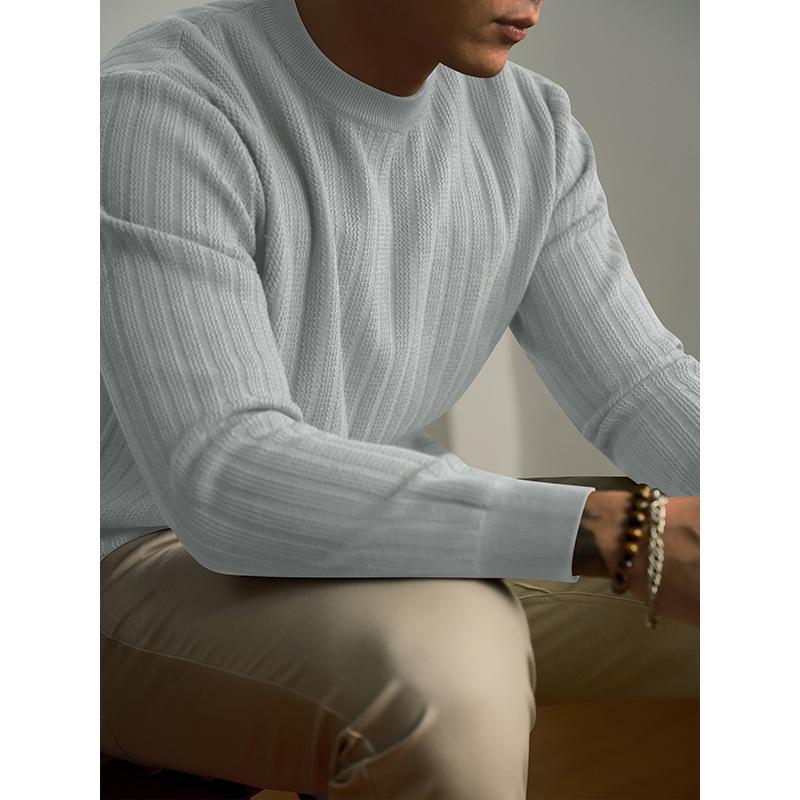 

Men s Slim Fit Wool Blend Thermal Sweater L світло-сірий колір