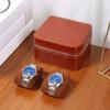 2-Schlitz Uhrenaufbewahrungsbox PU-Leder Uhren-Displaybox mit Wildleder-Innenfutter und Reißverschluss Tragbare Reise-Uhren-Organizer-Box