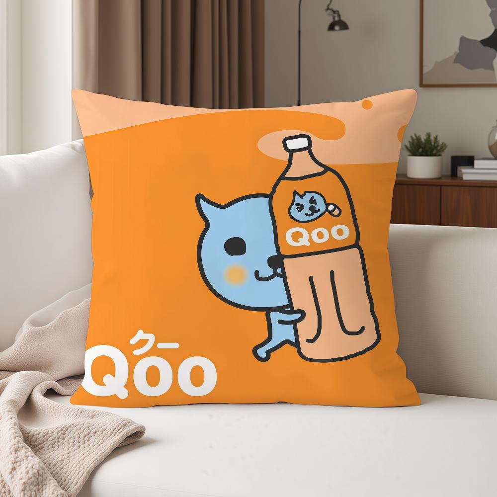 Cartoon Cute Q-Qoo-O Pillow Case Suitable For Bedrooms Living Rooms Cars Home Decoration
