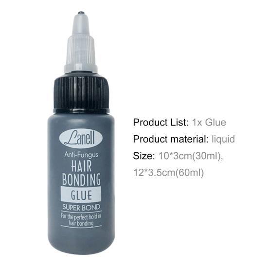 30 ml/60 ml Lepidlo na vlasy Účinné Jemné Bezpečné Lepení Paruky Multifunkční Pohodlné Mini lepidlo na vlasy s dlouhou životností pro začátečníky