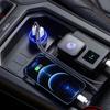 Universal QC3.0 USB Dual Port USB C Type C PD Car Adapter Fast Car Charger with for Touch Power Switch LED Backlight