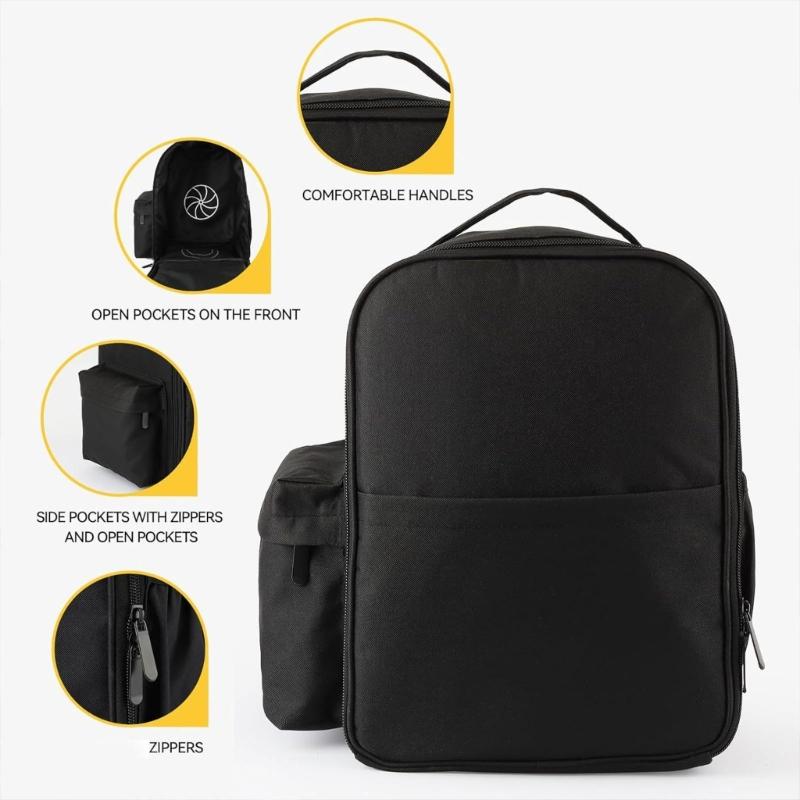 Portable Fan Carry Bag With Side Pocket and Wide Opening, Storage Case for Travel Use, Camping Days, Beach Use, and Indoor Storage