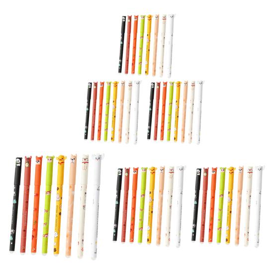 Cartoon Erasable Pen Set 8 Colors Smooth Writing Gel Pens Cute Animal Designs 0.7mm Ink Erasable Gel Pens for Reusable Notes Holiday Cards