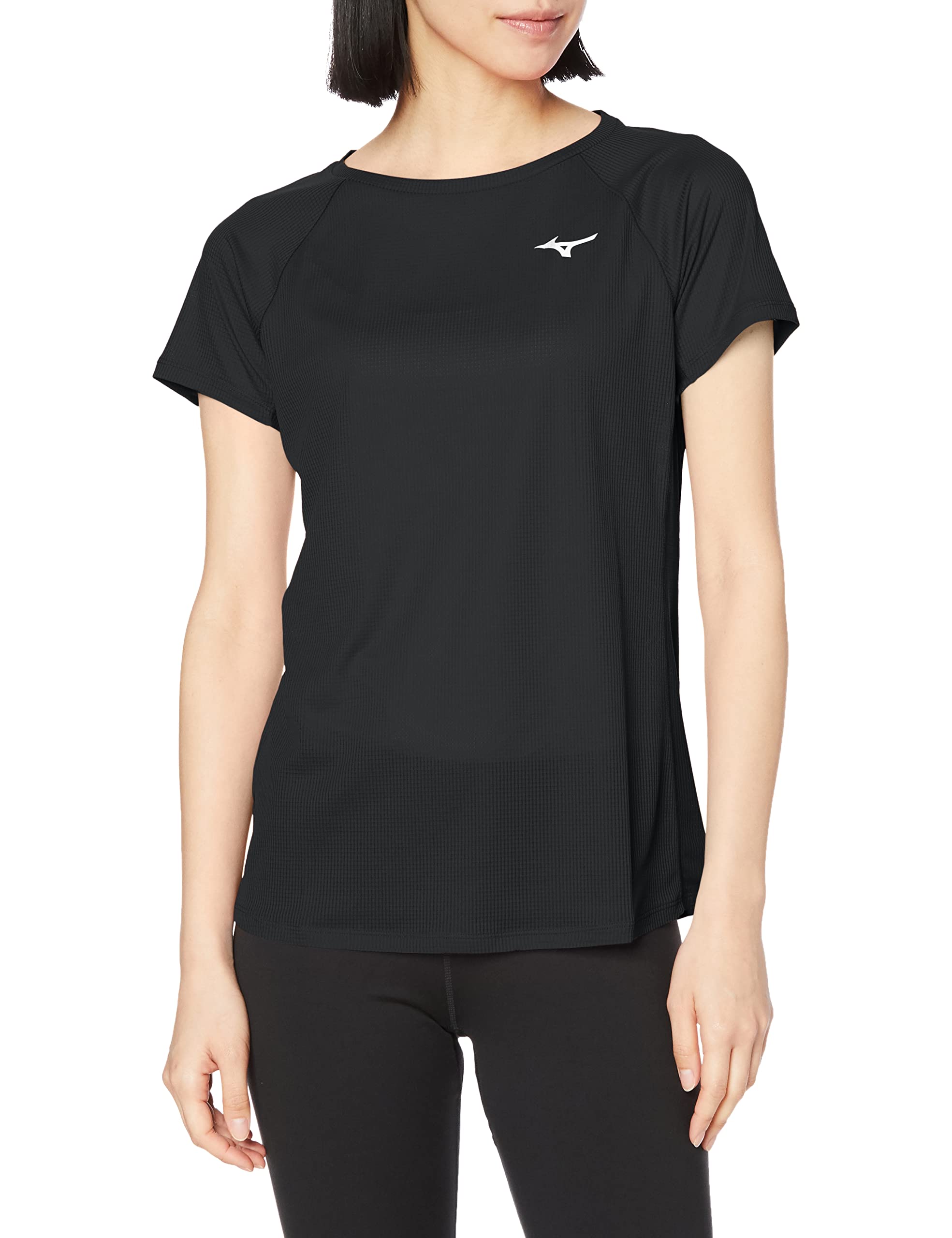 

Mizuno Dry Aeroflow Track Field Running Short Highly Size L Women s & T-Shirt, Sleeve, Breathable, Deodorizing, Black, (J2MA1709) чёрный