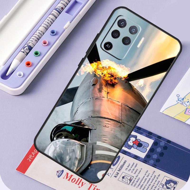 Aircraft Plane For Oppo A17 A18 A94 A74 A54 A15 A38 A58 A78 A98 A40 A60 A80 A16 A76 A96 A57 A77 A5 Pro Case