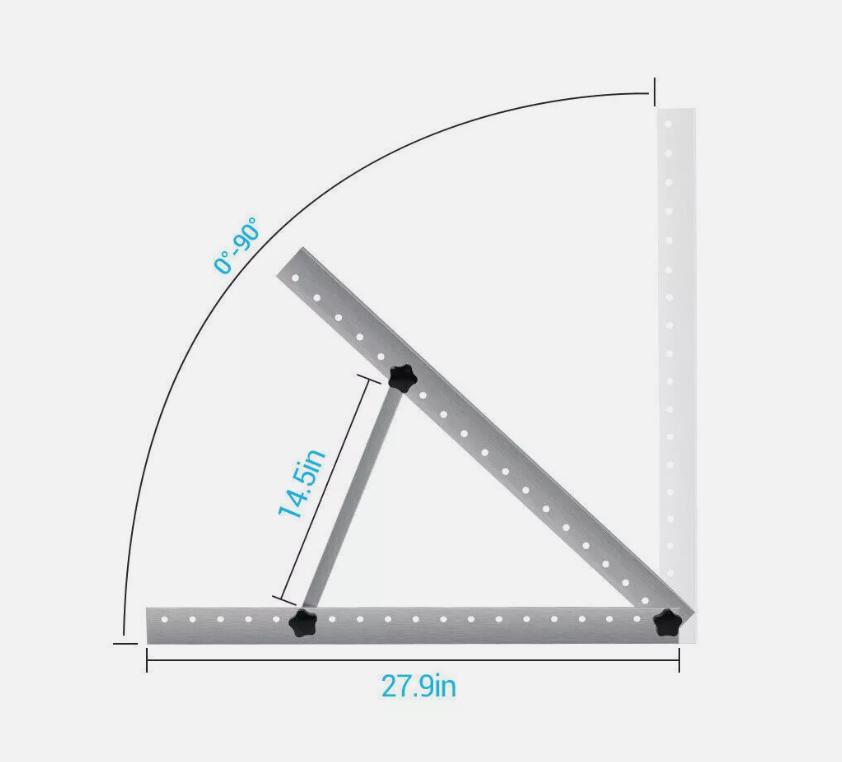 Rooftop Flat Surface Adjustable Frame Alloy Photovoltaic Bracket Portable Renogy Solar Panel Tilt Mount Brackets