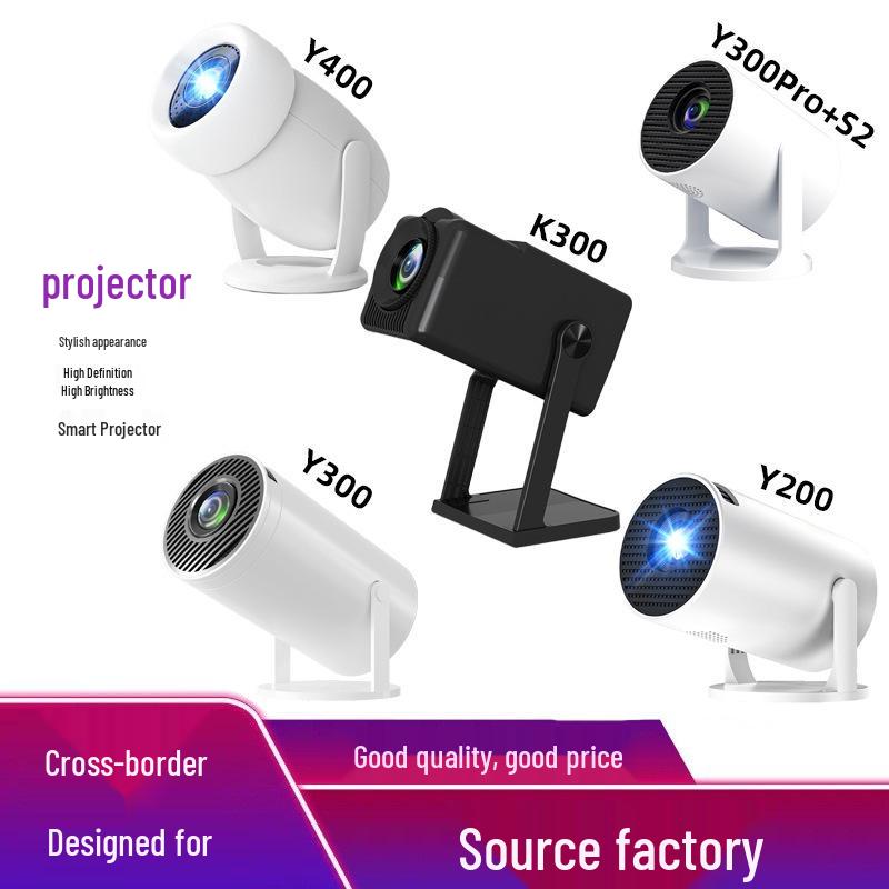 HY300 4K Ultra HD Mini Projector for Home and Office - 1080p Portable Outdoor Cinema