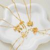 5pcs Fashion Elegant Bowknot Design Necklace Set for Women Vintage Simple Multi-Layer Tassel Pendant Necklaces Holiday Jewelry