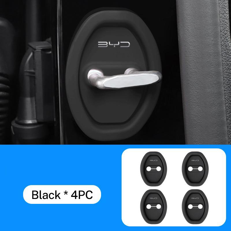 

4Pc For BYD Atto 3 Tang F3 E6 Dmi Qin Yuan Song plus EV Dolphin Seagull Mute Damping Cushion Silicone Car Door Lock Buckle Cover