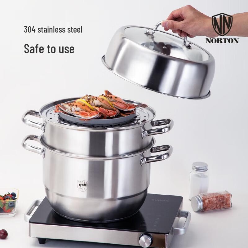 Многофункциональная пароварка NORTON 304 из нержавеющей стали с прозрачной крышкой