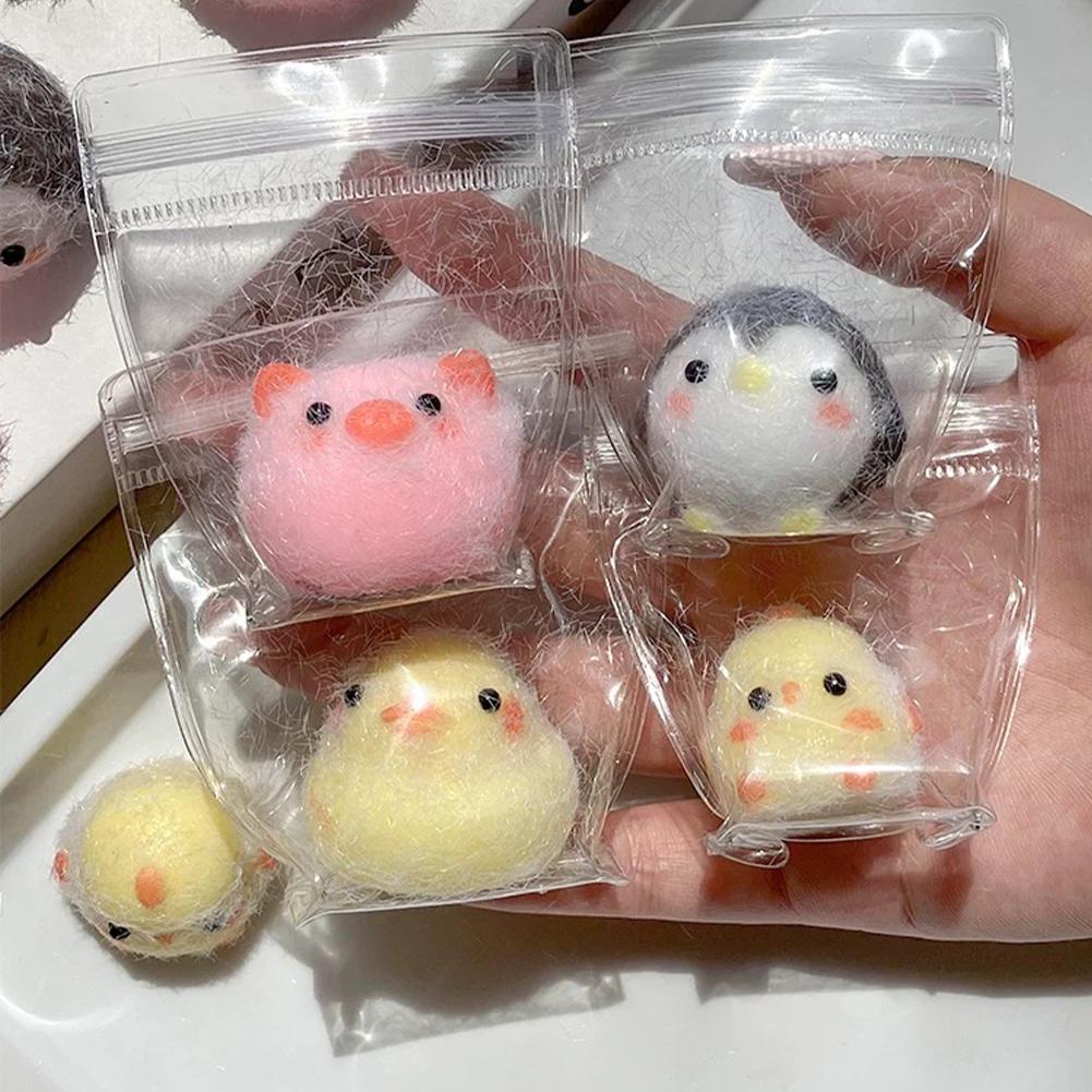 Sticky TPR Anti-stress Toys Mini Chick Pig Penguin Fidget Toy Stress New Relief Toy Relief Mini A4G9