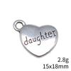 Gifts For Women Charms Bulk Family Member Heart Tags Charms Pendant Souvenir Male Pendant