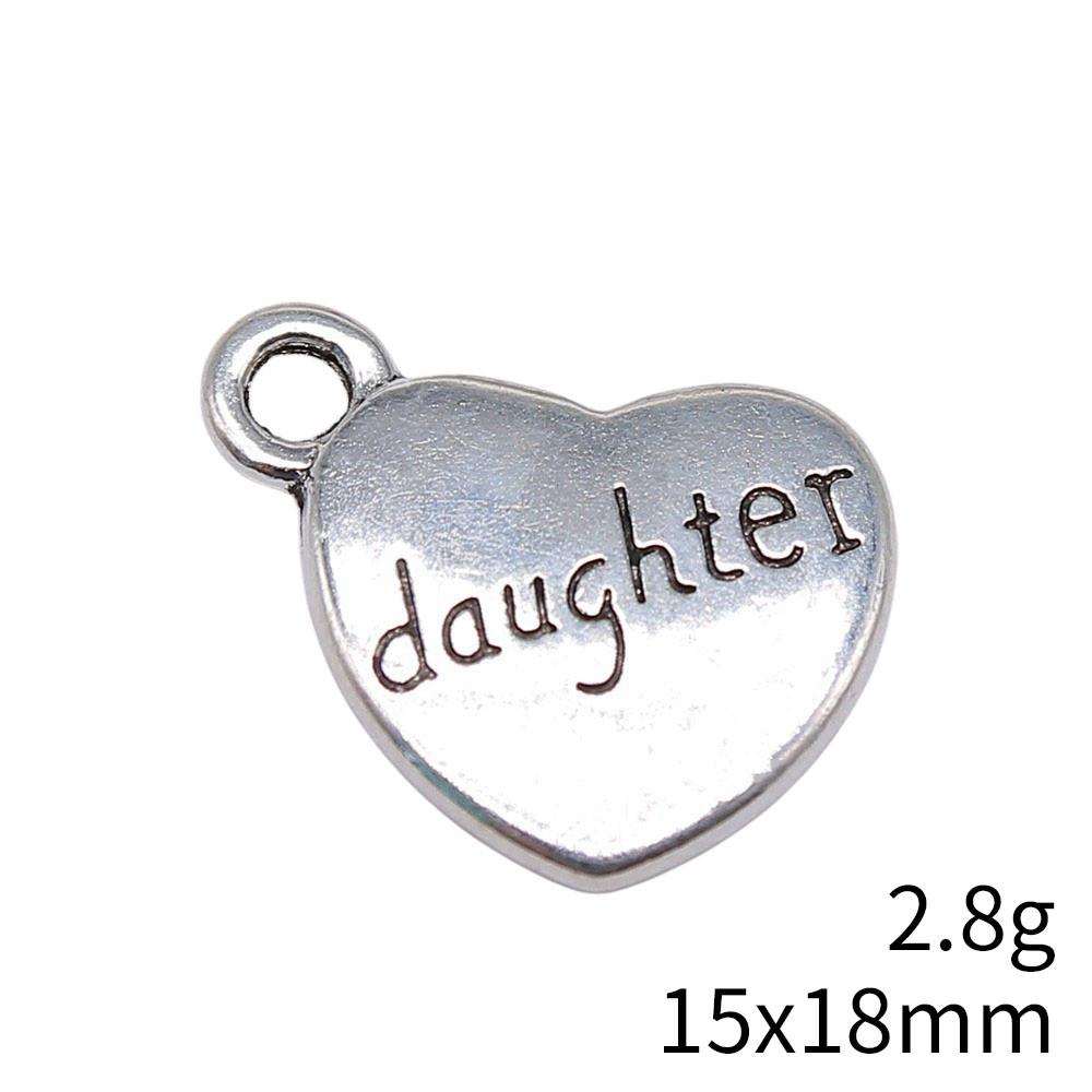 Gifts For Women Charms Bulk Family Member Heart Tags Charms Pendant Souvenir Male Pendant