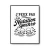 Photo Poster - PLANETEE - Collection « I Can't Minimalist » - I Can't I Have Synchronized Swimming - A4 - 310 G/m² Pearlescent