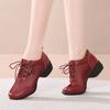 New Mesh Square Dance Shoes For Women Breathable Modern Dancing Shoes Anti Slip Warm Height Increasing Jazz Commuting Shoes