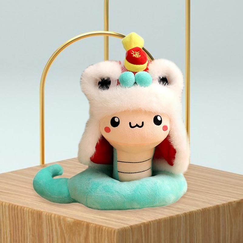 Snake Stuffed Animal Chinese New Year Snake Plush Toy, Collection Statue Kids Plush Snake Toy Snake Doll Toy for Office Dorm, 40cm red