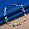 925 sterling silver 8-inch exquisite tassel round bracelet, fashionable women's wedding party jewelry accessories