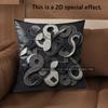2D Geometric & Wave Pattern Digital Print Pillow Covers Pattern Cushion Cover Suitable For Sofa Bedroom Car Pillow Cover
