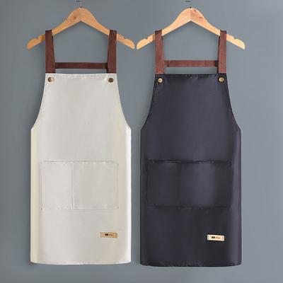 Perfessionelle Küchenschürze Damen Wasserdichte Mode Schürze mit Taschen Damen Größere Kellnerschürze Koch Arbeitsuniform