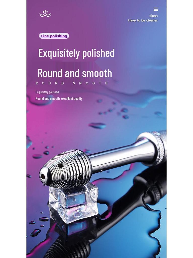 Premium Threaded Metal Douche for Intimate Hygiene and Adult Play