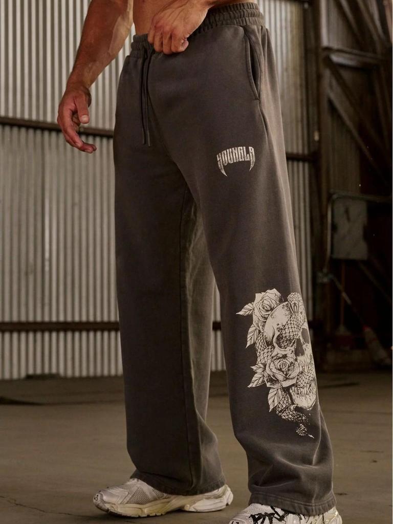 YOUNGLA American Streetwear Straight-Leg Joggers: High Street Casual Gym Sweatpants