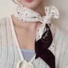 [I'V Jang Won-young, Worn In Autumn] Heart and Sparkle Twilly Silk Scarf_2 Colors